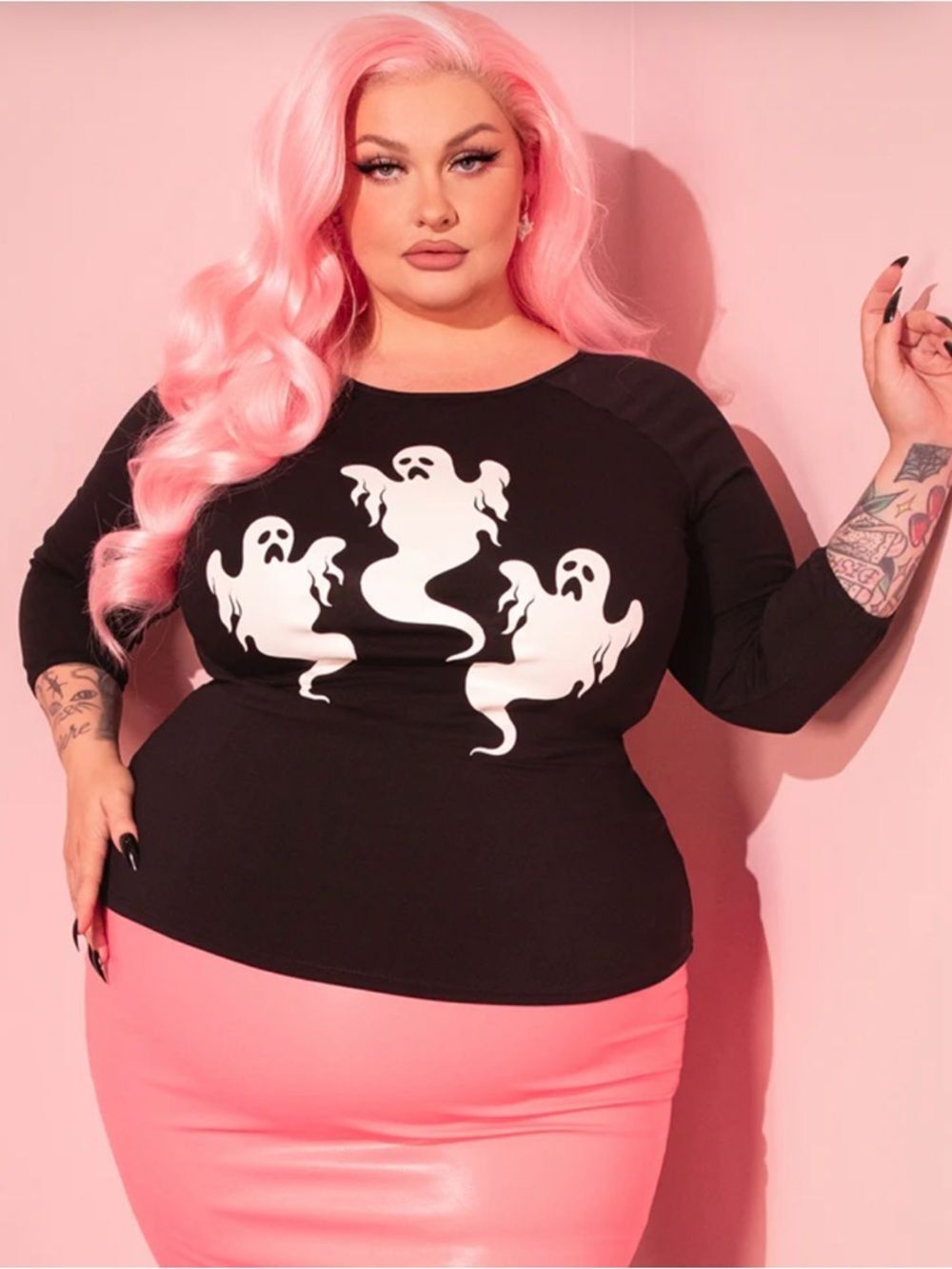 Vixen Wild Ways Glow in the Dark Ghosts Top - Medium